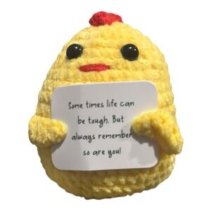 AB INKS Hand Crocheted Animal with Inspirational Message